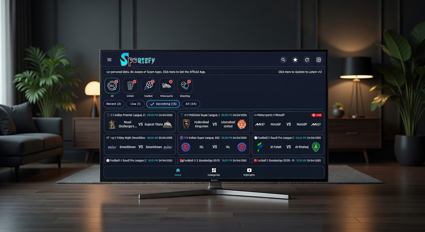 Sportzfy TV on Smart TV