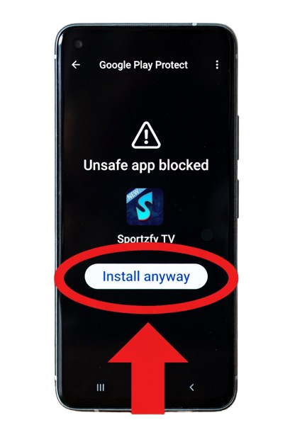 Sportzfy downloaded APK file